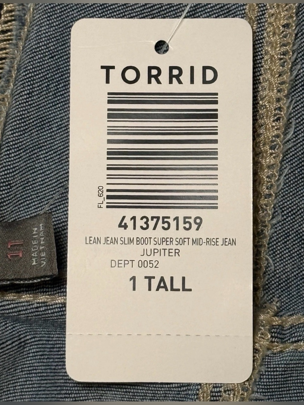 NEW Torrid Womens Size 1XT Lean Jean Slim Boot Super Soft Pull On 36x33 - Picture 8 of 9
